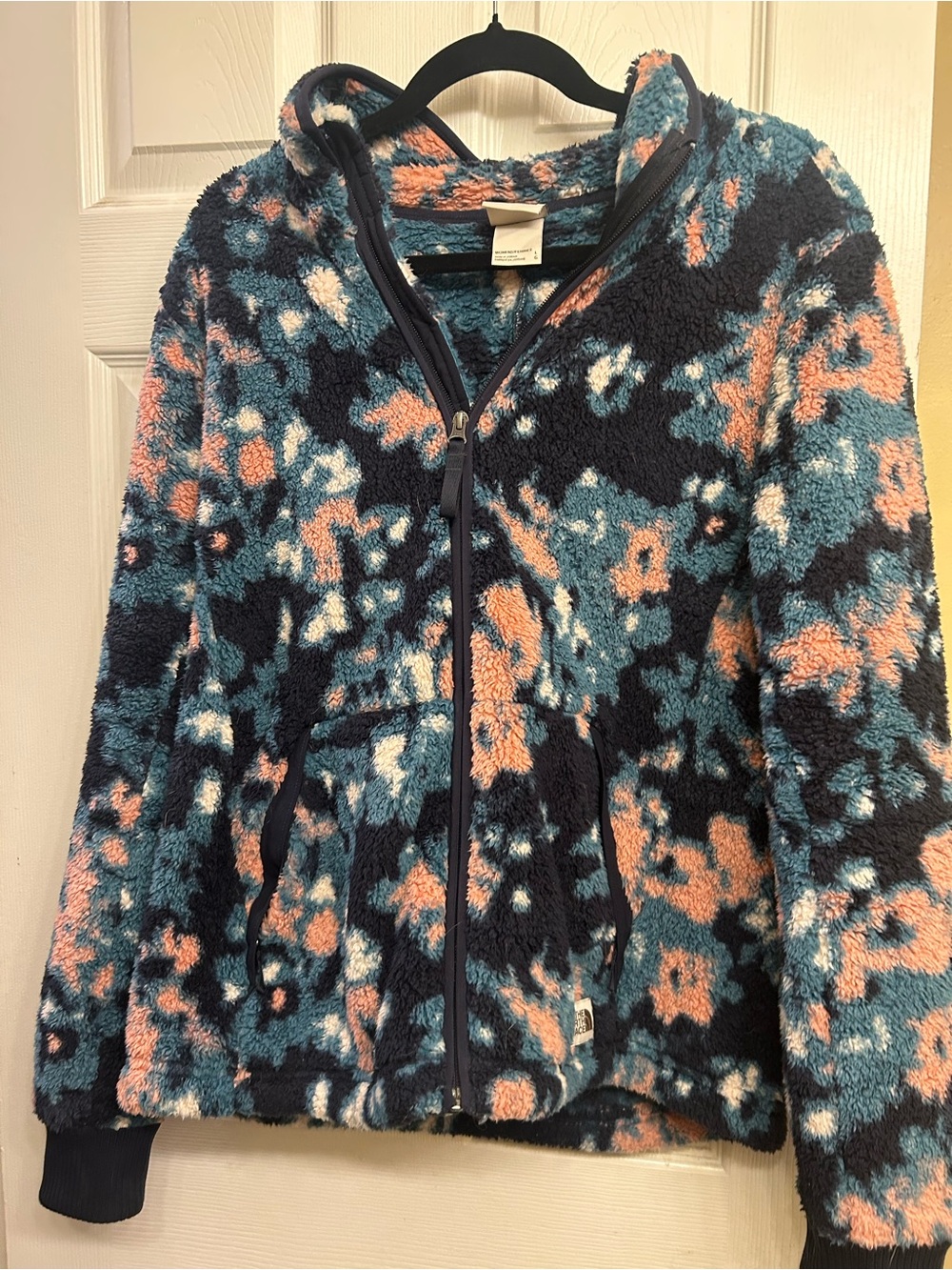The North Face plush zip up jacket